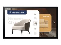 Samsung QM32C-T - 32" Diagonal klasse QMC-T Series LED-bagbelyst LCD paneldisplay - interaktiv digital skiltning - med berøringsskærm (multi-berøring) - Tizen OS - 1080p 1920 x 1080 - charcoal black LH32QMCTBGCXEN