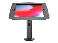 Compulocks iPad 10.2" Space Enclosure Tilting Stand 8" - Low-Rise - monteringssæt (indelukke, pælstander) - for tablet - låsbar - højglansaluminium - sort - skærmstørrelse: 10.2" - for Apple 10.2-inch iPad (7. generation, 8. generation, 9. generation) TCDP01102IPDSB