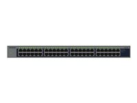 NETGEAR GS748 - Switch - ikke administreret - 48 x 10/100/1000 - desktop, væg-monterbar GS748-100EUS