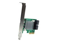 StarTech.com 4 Port PCI Express 2.0 SATA III 6Gbps RAID Controller Card with HyperDuo SSD Tiering - PCIe SATA 3 Controller Adapter (PEXSAT34RH) - Styreenhed til lagring (RAID) - 4 Kanal - SATA 6Gb/s - lavprofil - RAID 0, 1, 10, JBOD - PCIe 2.0 x2 - for P/N: ST521PMINT PEXSAT34RH