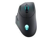 Alienware AW620M - Mus - højrehåndet - optisk - 7 knapper - kablet, trådløs - USB, 2.4 GHz - Dark Side of the Moon - detailsalg - boks AW620M-G-DEAM