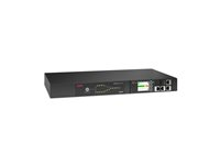 APC NetShelter - Automatisk transferkontakt (rackversion) - AC 208 V - 3300 VA - 1-faset - Ethernet 10/100/1000, USB - input: IEC 60320 C20 16A - output-stikforbindelser: 9 (8 x strøm IEC 60320 C13 12A, IEC 60320 C19 16A) - 1U - 2.43 m ledning - sort AP4434A