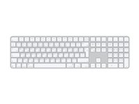 Apple Magic Keyboard with Touch ID and Numeric Keypad - Tastatur - USB-C - trådløs - Bluetooth - QWERTY - arabisk/engelsk - hvide taster MXK73AB/A