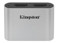 Kingston Workflow - Kortlæser (microSDHC UHS-I, microSDHC UHS-II, microSDXC UHS-I, microSDXC UHS-II) - USB-C 3.2 Gen 1 WFS-SDC