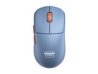 CHERRY Xtrfy M68 - Mus - optisk - 5 knapper - trådløs - 2.4 GHz - trådløs modtager (USB) - blå CX-M68W-BLUE