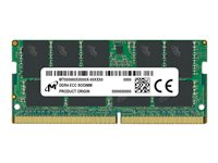 Micron - DDR4 - modul - 16 GB - SO DIMM 260-PIN - 3200 MHz / PC4-25600 - CL22 - 1.2 V - ikke bufferet - ECC MTA9ASF2G72HZ-3G2R