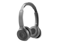 Cisco Headset 730 - Headset - på øret - Bluetooth - trådløs - aktiv støjfjerning - USB, 3,5 mm jackstik - carbon-sort HS-WL-730-BUNA-C