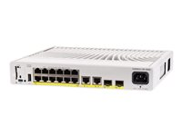 Cisco Catalyst 9200CX - Network Essentials - switch - kompakt - L3 - Administreret - 12 x 10/100/1000 (PoE+) + 2 x 1000Base-T + 2 x 10 Gigabit SFP+ (uplink) - monterbar på stativ - PoE+ (240 W) C9200CX-12P-2X2G-E