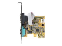 StarTech.com 2-Port PCI Express Serial Card, Dual Port PCIe to RS232 (DB9) Serial Interface Card, 16C1050 UART, Standard or Low Profile Brackets, COM Retention, For Windows & Linux - PCIe to Dual DB9 Card (21050-PC-SERIAL-CARD) - Seriel adapter - PCIe 2.0 lavprofil - RS-232 x 2 - gul 21050-PC-SERIAL-CARD