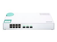 QNAP QSW-308S - Switch - ikke administreret - 3 x 10 Gigabit SFP+ + 8 x 10/100/1000 - desktop QSW-308S