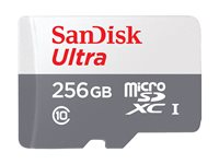 SanDisk Ultra - Flashhukommelseskort - 256 GB - Class 10 - microSDXC UHS-I SDSQUNR-256G-GN3MN