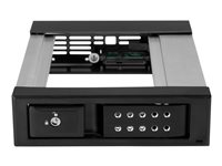 StarTech.com 5.25" to 3.5" Trayless Hard Drive Hot Swap Bay - Removable Hard Drive Bay for 3.5" SATA/SAS Drives - Aluminum (HSB1SATSASBA) - Ramme - 5,25" til 3,5" - for P/N: 25SATSAS35HD HSB1SATSASBA