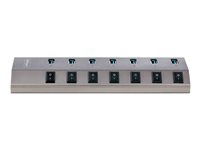 StarTech.com 7-Port Self-Powered USB-C Hub with Individual On/Off Switches, USB 3.0 5Gbps Expansion Hub w/Power Supply, Desktop/Laptop USB-C to USB-A Hub, 7x BC 1.2 (1.5A), USB Type C Hub - USB-C/A Host Cables (5G7AIBS-USB-HUB-EU) - Hub - 7 x USB 3.2 Gen 1 - desktop 5G7AIBS-USB-HUB-EU