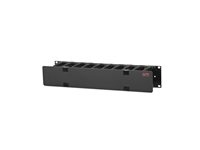 APC Horizontal Cable Manager Single-Sided with Cover - Kabeladministrationspakke for rack - sort - 2U - 19" - TAA-kompatibel - for Smart-UPS X 3000VA Short Depth Tower/Rack LCD AR8600A