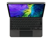 Apple Magic Keyboard - Tastatur og folio-kasse - med trackpad - bagbelyst - Apple Smart connector - QWERTY - dansk - for Apple 10.9-inch iPad Air (4th generation, 5th generation); 11-inch iPad Air M2 Wi-Fi, M2 Wi-Fi + Cellular, M3 Wi-Fi, M3 Wi-Fi + Cellular; 11-inch iPad Pro (1st generation, 2nd generation, 3rd generation, 4th generation) MXQT2DK/A