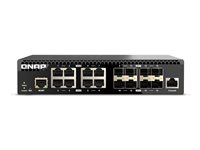 QNAP QSW-M3216R-8S8T - Switch - Administreret - 8 x 100/1000/2.5G/5G/10GBase-T + 8 x 10Gb Ethernet SFP+ - monterbar på stativ QSW-M3216R-8S8T