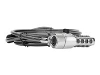 Targus DEFCON Compact Combo Cable Lock - Sikkerhedskabelslås - sort - 1.98 m ASP71GL