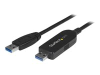 StarTech.com USB 3.0 Data Transfer Cable for Windows & Mac - 2m (6ft) - Adapter til direkte tilslutning - USB 3.0 - USB 3.0 - sort USB3LINK