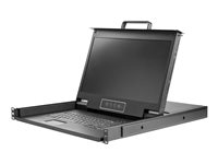 StarTech.com Rackmount KVM Console HD 1080p, Single Port VGA KVM with 17" LCD Monitor for Server Rack, Fully Featured 1U LCD KVM Drawer with Cables & Hardware, USB Support, 50,000 MTBF - 17in. LCD KVM Console (RKCONS17HD) - KVM-konsol med KVM switch - 1 porte - USB - 17.3" - rackversion - 1920 x 1080 Full HD (1080p) @ 60 Hz - 300 cd/m² - 800:1 - VGA - sort - 1U RKCONS17HD