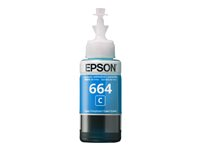 Epson T6642 - 70 ml - cyan - original - blækrefill - for Epson L386; EcoTank ET-2600, 2650, L121, L1455; EcoTank ITS L3050, L3060, L3070 C13T66424A