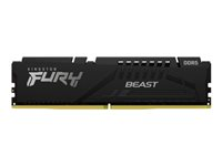 Kingston FURY Beast - DDR5 - sæt - 64 GB: 4 x 16 GB - DIMM 288-PIN - 6000 MT/s / PC5-48000 - CL40 - 1.35 V - ikke bufferet - on-die ECC - sort KF560C40BBK4-64