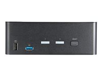 StarTech.com 2 Port Dual Monitor HDMI KVM Switch, 4K 60Hz Ultra HD HDR, Desktop 4K HDMI 2.0 KVM Switch with 2 Port USB 3.0 Hub (5Gbps) & 4x USB 2.0 HID Port, Audio, Hotkey Switching, TAA - KVM with Fast Switching - KVM / audio-switch - 2 x KVM / audio - desktop - TAA-kompatibel SV231DHU34K6
