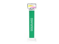 Compulocks Universal Tablet Cling Brandable Floor Stand - Stativ - for tablet - låsbar - stål - hvid - skærmstørrelse: op til 13" - monteringsgrænseflade: 100 x 100 mm - gulvstående 140WUCLGVWMW