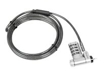 Targus DEFCON Ultimate - Sikkerhedskabelslås - universelt serialiseret - sølv - 2 m (pakke med 25) ASP96GLX-25S