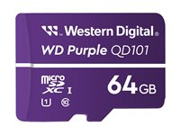 WD Purple WDD064G1P0C-85AEL0 - Flashhukommelseskort - 64 GB - UHS-I U1 / Class10 - microSDXC - lilla WDD064G1P0C-85AEL0