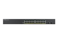 Zyxel GS1900-24HPv2 - Switch - smart - 24 x 10/100/1000 (PoE) + 2 x 10/100/1000 - monterbar på stativ, væg-monterbar - PoE (170 W) GS190024HPV2-EU0101F
