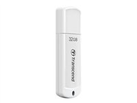 Transcend JetFlash 370 - USB flashdrive - 32 GB - USB 2.0 - hvid TS32GJF370