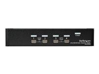 StarTech.com 4 Port DisplayPort KVM Switch, 4K 60Hz, Single Display, Dual Port UHD DP 1.2 USB KVM Switch with Integrated USB 2.0 Hub and Audio, Dell, HP, Apple, Lenovo, TAA Compliant - Keyboard/Video/Mouse Switch (SV431DPUA2) - KVM / audio-switch - 4 x KVM / audio - 1 lokalbruger - desktop - AC 100 - 240 V SV431DPUA2