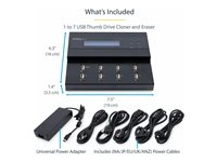 StarTech.com USB Duplicator - 1:7 - USB Flash Drives - Flash Drive Duplicator (USBDUPE17) - USB drev duplikator - 7 bays - TAA-kompatibel USBDUPE17
