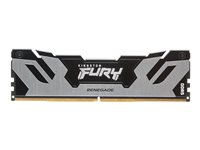 Kingston FURY Renegade - DDR5 - modul - 32 GB - DIMM 288-PIN - 6400 MT/s / PC5-51200 - CL32 - 1.4 V - ikke bufferet - on-die ECC - sort, sølv KF564C32RS-32
