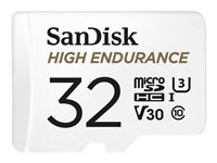 SanDisk High Endurance - Flashhukommelseskort (microSDHC til SD adapter inkluderet) - 32 GB - Video Class V30 / UHS-I U3 / Class10 - microSDHC UHS-I SDSQQNR-032G-GN6IA