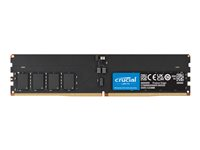 Crucial - DDR5 - modul - 32 GB - DIMM 288-PIN - 3200 MHz / PC5-51200 - CL52 - 1.1 V - clocked unbuffered - on-die ECC - sort CT32G64C52CU5