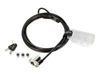 Kensington Universal 3-in-1 Keyed Laptop Lock - Sikkerhedskabelslås - 1.8 m K62319M