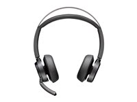 Poly Voyager Focus 2 - Headset - på øret - Bluetooth - trådløs, kablet - USB-C via Bluetooth adapter - sort - Certified for Microsoft Teams 76U47AA