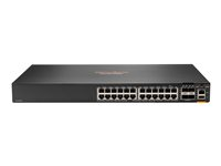HPE Aruba CX 6300F - Switch - kun vandret overflademontering - L3 - Administreret - 24 x 10/100/1000 (PoE+) + 4 x 50 Gigabit Ethernet SFP56 - front og side til ryg - monterbar på stativ - PoE+ - TAA-kompatibel S0G98A