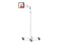 Compulocks iPad 10th-11th (A16) Gen PowerMove Medical Rolling Cart Extended Black - Vogn med hjul - for tablet - forlænget - medicinsk - sort, hvid - skærmstørrelse: 10.9" - for Apple 10.9-inch iPad (10. generation) MCRSTDEXWPMIP109