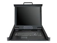 StarTech.com 8 Port Rackmount KVM Console with 6ft Cables, Integrated KVM Switch with 17" LCD Monitor, Fully Featured 1U LCD KVM Drawer- OSD KVM, Durable 50,000 MTBF, USB + VGA Support - 17in. LCD KVM Drawer (RKCONS1708K) - KVM-konsol med KVM switch - 8 porte - USB - 17" - rackversion - 1280 x 1024 @ 60 Hz - 250 cd/m² - 1000:1 - 5 ms - VGA - sort - 1U RKCONS1708K