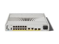 Cisco Catalyst 9200CX - Network Essentials - switch - kompakt - L3 - Administreret - 12 x 10/100/1000 (PoE+) + 2 x 1000Base-T + 2 x 10 Gigabit SFP+ (uplink) - monterbar på stativ - PoE+ (240 W) C9200CX-12P-2XGH-E
