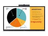 Sharp PN-L652B - 65" Diagonal klasse L2B Series LED-bagbelyst LCD paneldisplay - interaktiv - med berøringsskærm (multi-berøring) - Android - 4K UHD (2160p) 3840 x 2160 - Direct LED 60005557