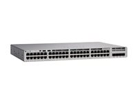 Cisco Catalyst 9300L - Network Essentials - switch - L3 - Administreret - 48 x 10/100/1000 (PoE+) + 4 x 10 Gigabit SFP+ (uplink) - monterbar på stativ - PoE+ (890 W) - med 1 års Network Essentials C9300L-48PF-4X-E