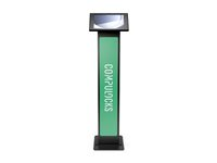 Compulocks Galaxy Tab A9+ 11", Swell Enclosure Brandable Floor Stand - Indelukke - for tablet - kan brandes - låsbar - metal, polypropylen - sort - gulvstående - for Samsung Galaxy Tab A9+ 140B11GSWL9B