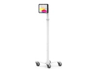 Compulocks iPad 10th-11th (A16) Gen PowerMove Medical Rolling Cart Black - Vogn med hjul - for tablet - medicinsk - sort, hvid - skærmstørrelse: 10.9" - for Apple 10.9-inch iPad (10. generation) MCRSTDWPMIP109