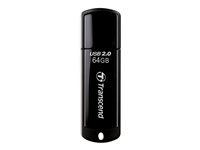 Transcend JetFlash 350 - USB flashdrive - 64 GB - USB 2.0 - sort TS64GJF350