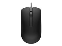 Dell MS116 - Mus - optisk - 2 knapper - kablet - USB - sort - detailsalg 570-AAIR
