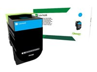 Lexmark 802HC - Højtydende - cyan - original - tonerpatron LCCP, LRP - for Lexmark CX410de, CX410dte, CX410e, CX510de, CX510dhe, CX510dthe 80C2HC0