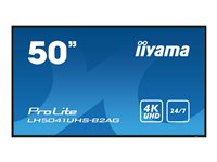 iiyama ProLite LH5041UHS-B2AG - 50" Diagonal klasse LED-bagbelyst LCD paneldisplay - digital skiltning - med indbygget SoC medieafspiller - 4K UHD (2160p) 3840 x 2160 - sort, blank LH5041UHS-B2AG